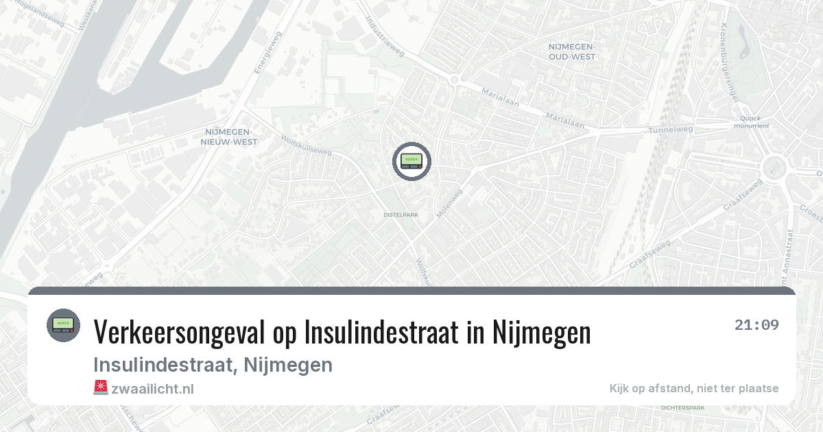 Verkeersongeval op Insulindestraat in Nijmegen — 4 jul 2026