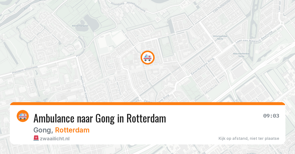 Ambulance naar Gong in Rotterdam — 11 aug 2026