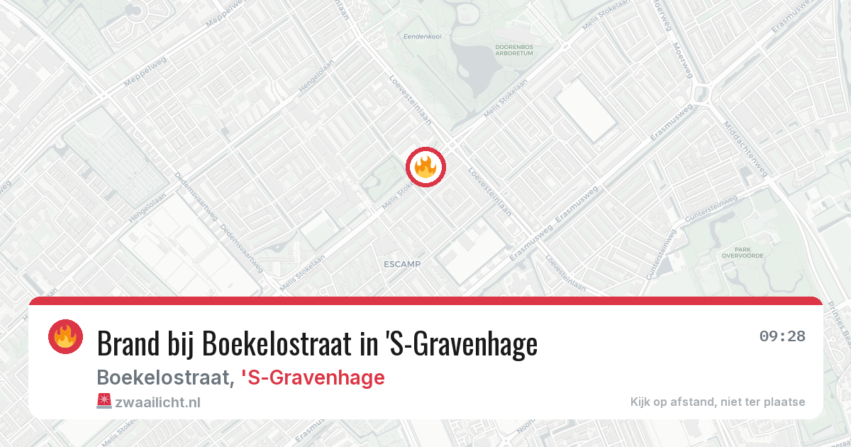 Brand bij Boekelostraat in 'S-Gravenhage — 26 jul 2026