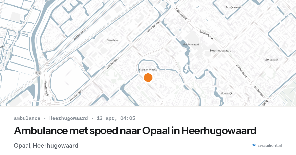 Ambulance met spoed naar Opaal in Heerhugowaard — 12 apr 2026