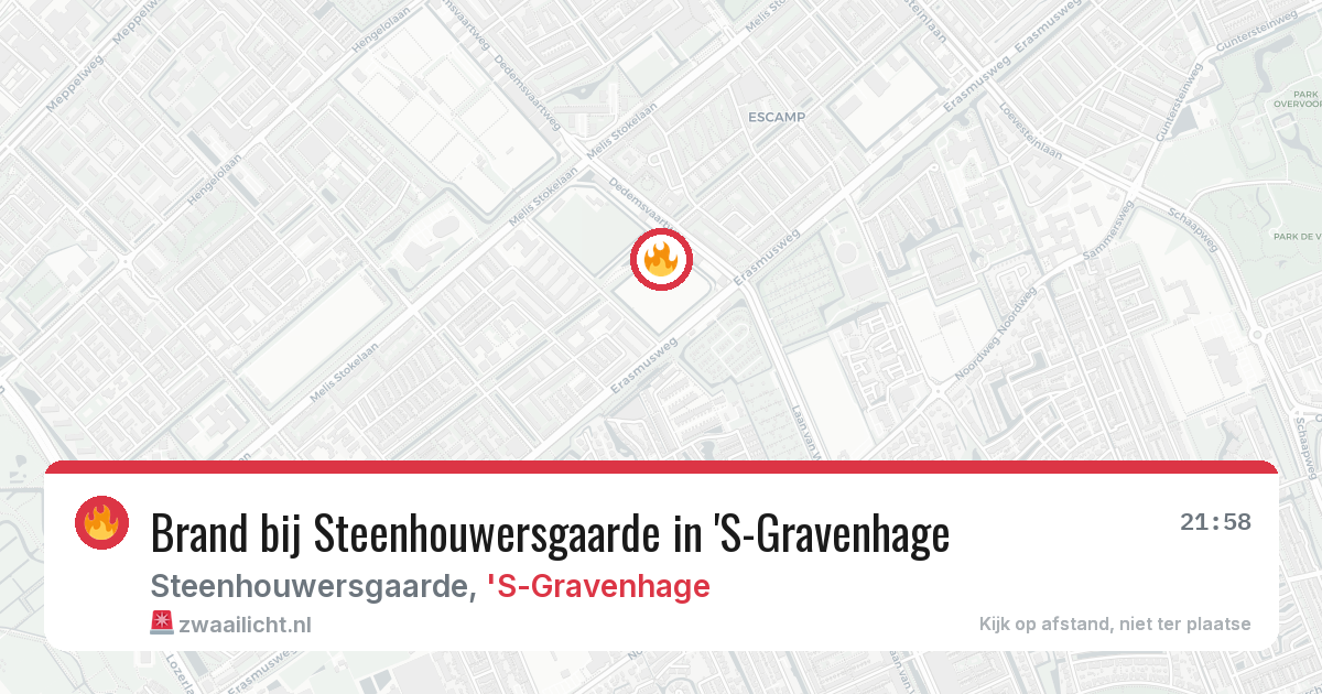 Brand bij Steenhouwersgaarde in 'S-Gravenhage — 24 jul 2026