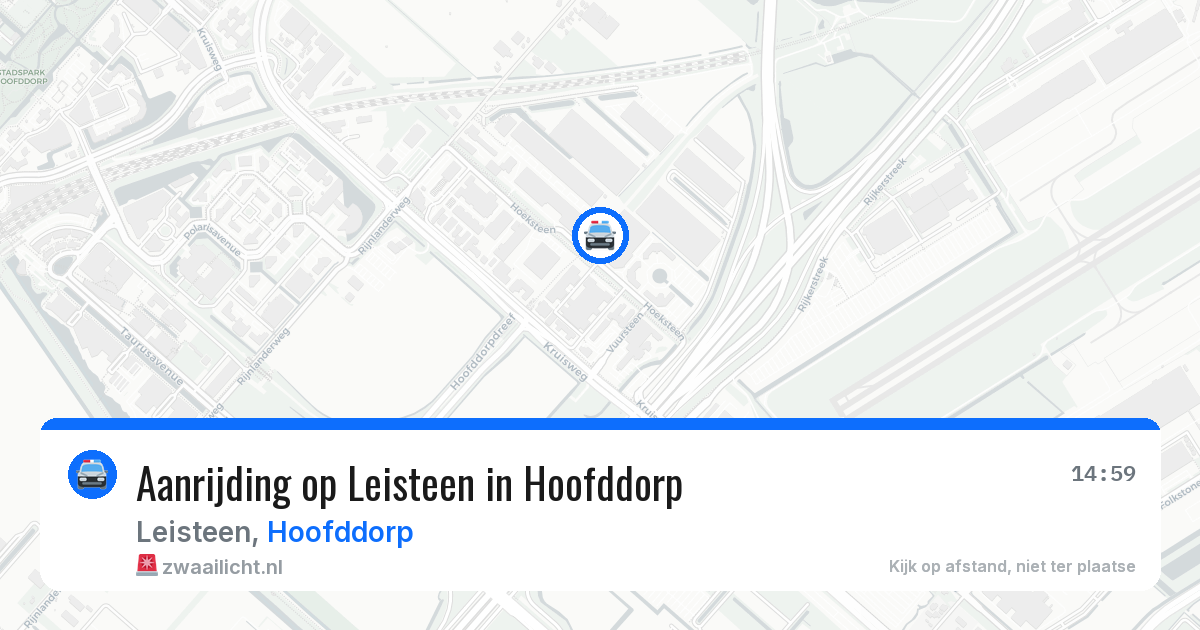 Aanrijding op Leisteen in Hoofddorp — 3 jul 2026
