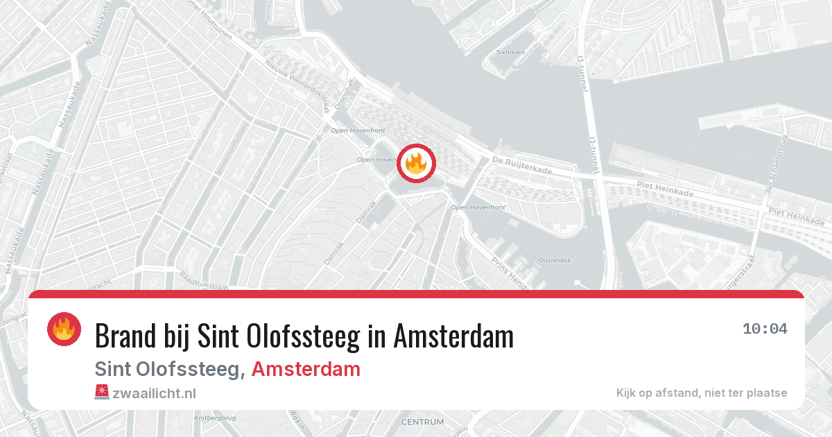 Brand bij Sint Olofssteeg in Amsterdam — 26 mei 2026