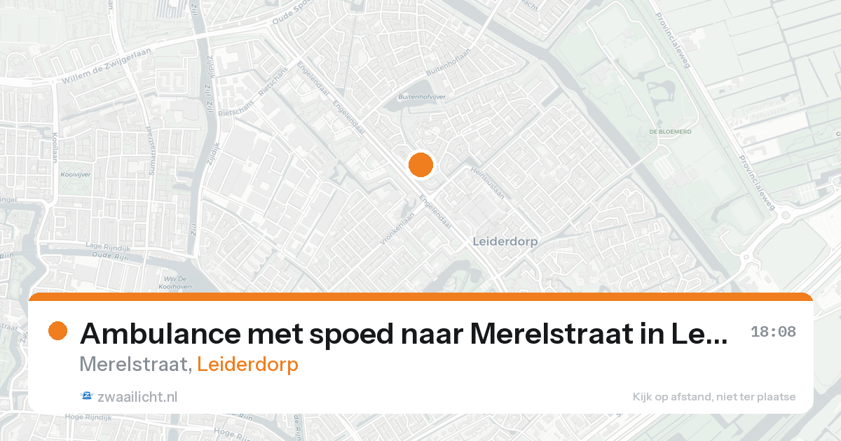 Ambulance met spoed naar Merelstraat in Leiderdorp — 24 mei 2026