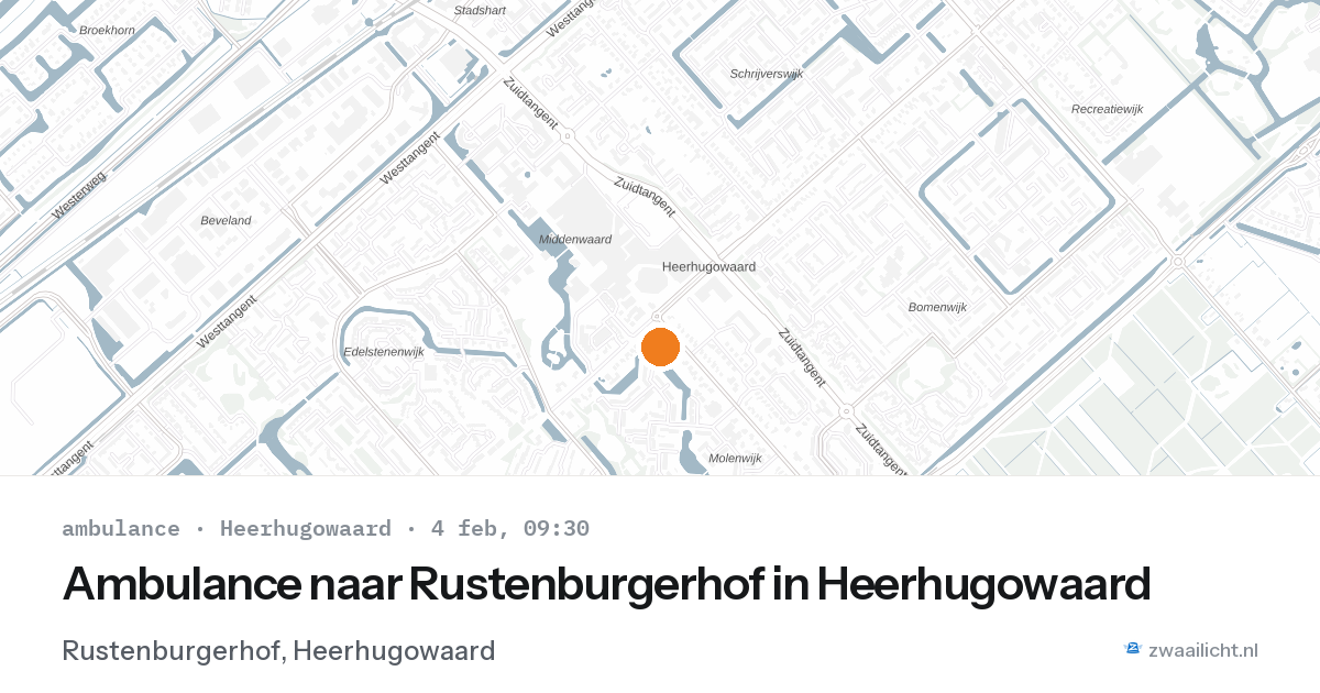 Ambulance naar Rustenburgerhof in Heerhugowaard — 4 feb 2026