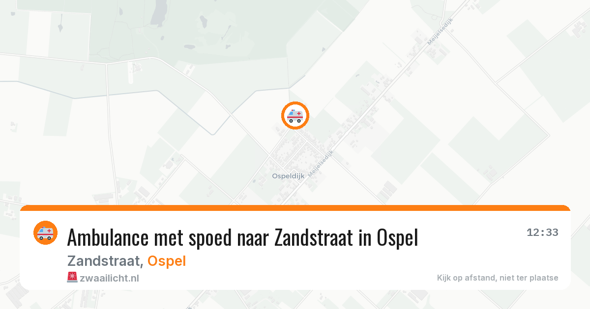 Ambulance met spoed naar Zandstraat in Ospel — 10 jul 2026