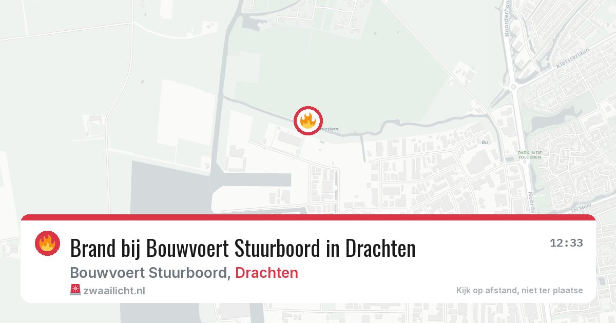 Brand bij Bouwvoert Stuurboord in Drachten — 11 feb 2026
