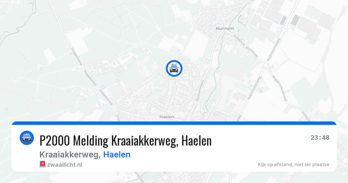 P2000 Melding Kraaiakkerweg, Haelen — 7 jul 2026