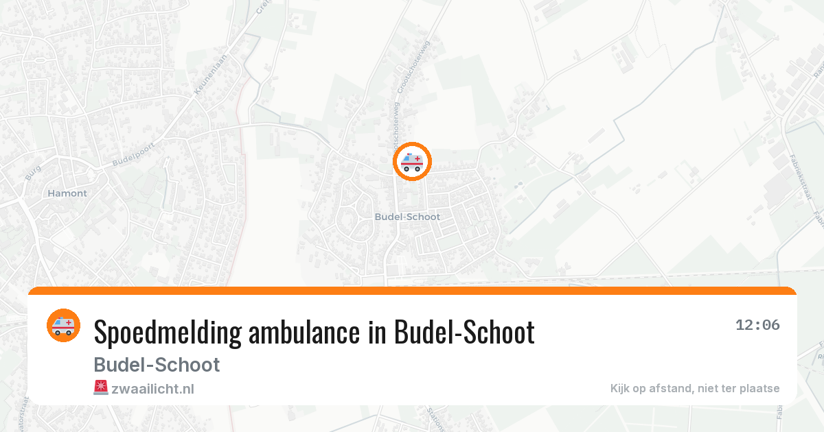 Spoedmelding ambulance in Budel-Schoot — 9 mei 2026