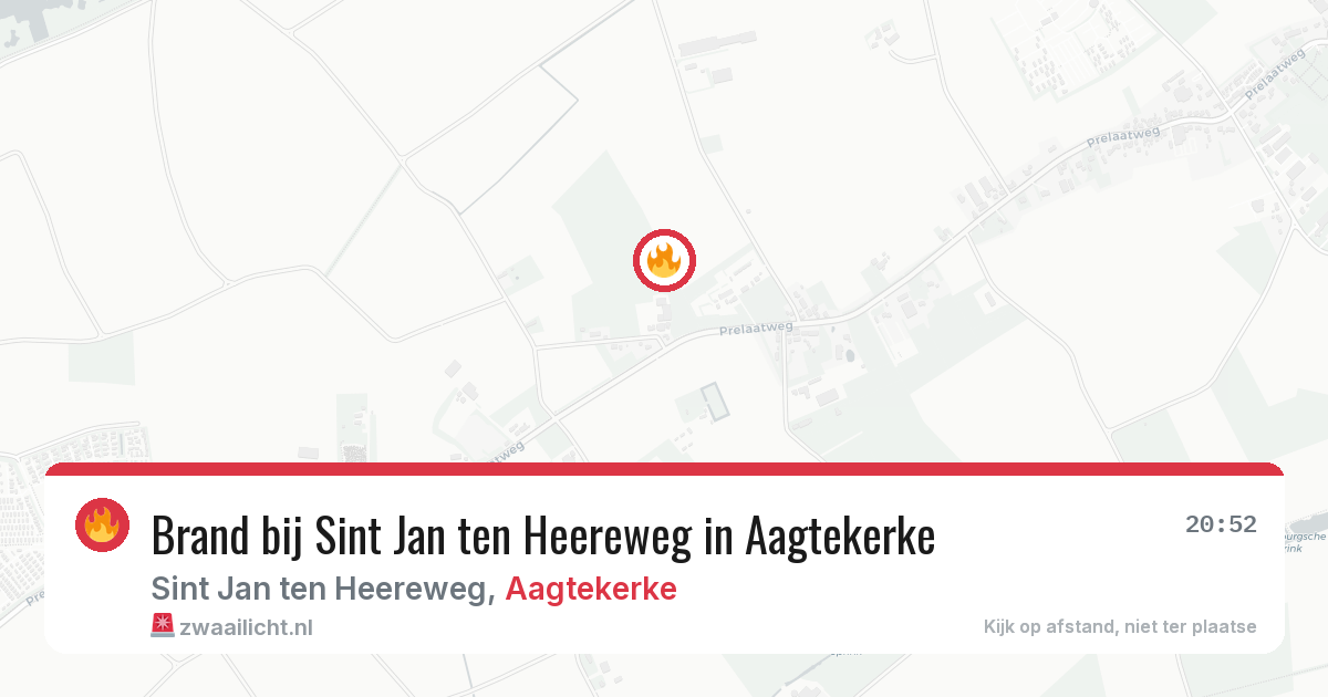 Brand bij Sint Jan ten Heereweg in Aagtekerke — 25 mei 2026