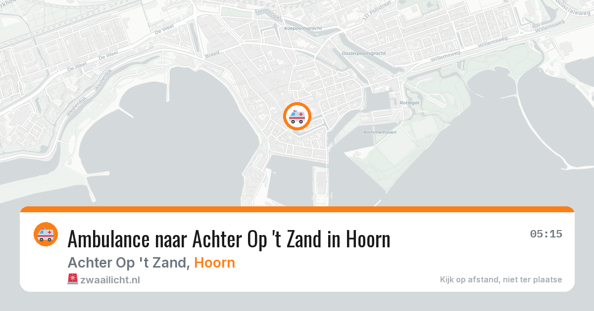 Ambulance naar Achter Op 't Zand in Hoorn — 27 mrt 2026