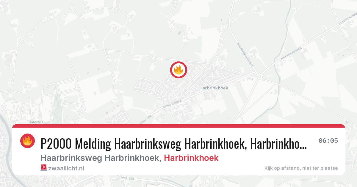 P2000 Melding Haarbrinksweg Harbrinkhoek, Harbrinkhoek — 4 feb 2026