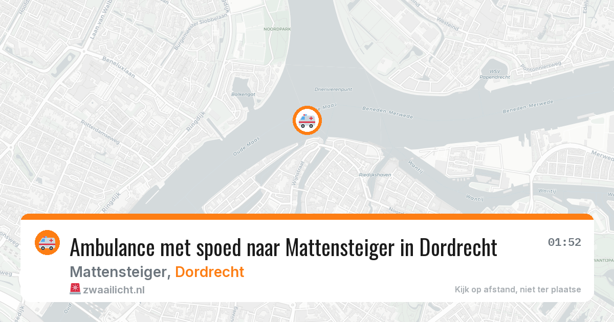 Ambulance met spoed naar Mattensteiger in Dordrecht — 29 apr 2026