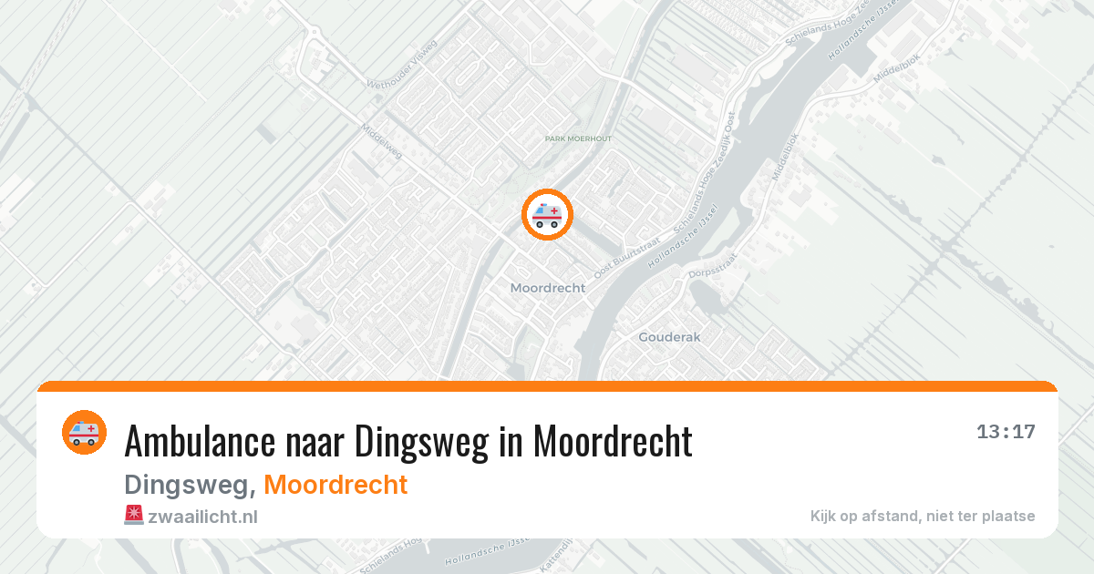 Ambulance naar Dingsweg in Moordrecht — 3 mei 2026