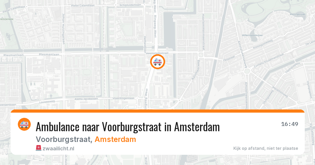 Ambulance naar Voorburgstraat in Amsterdam — 18 apr 2026