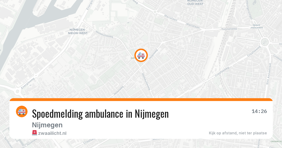 Spoedmelding ambulance in Nijmegen — 10 aug 2026