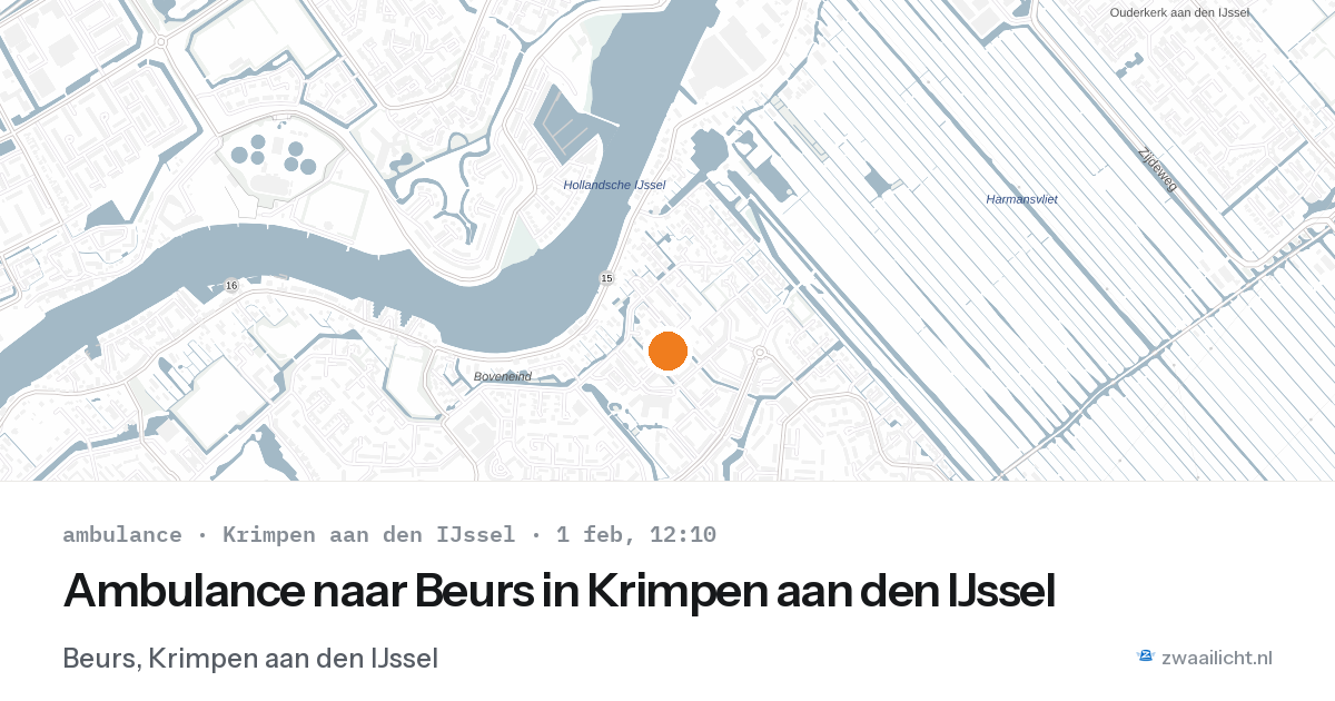Ambulance naar Beurs in Krimpen aan den IJssel — 1 feb 2026