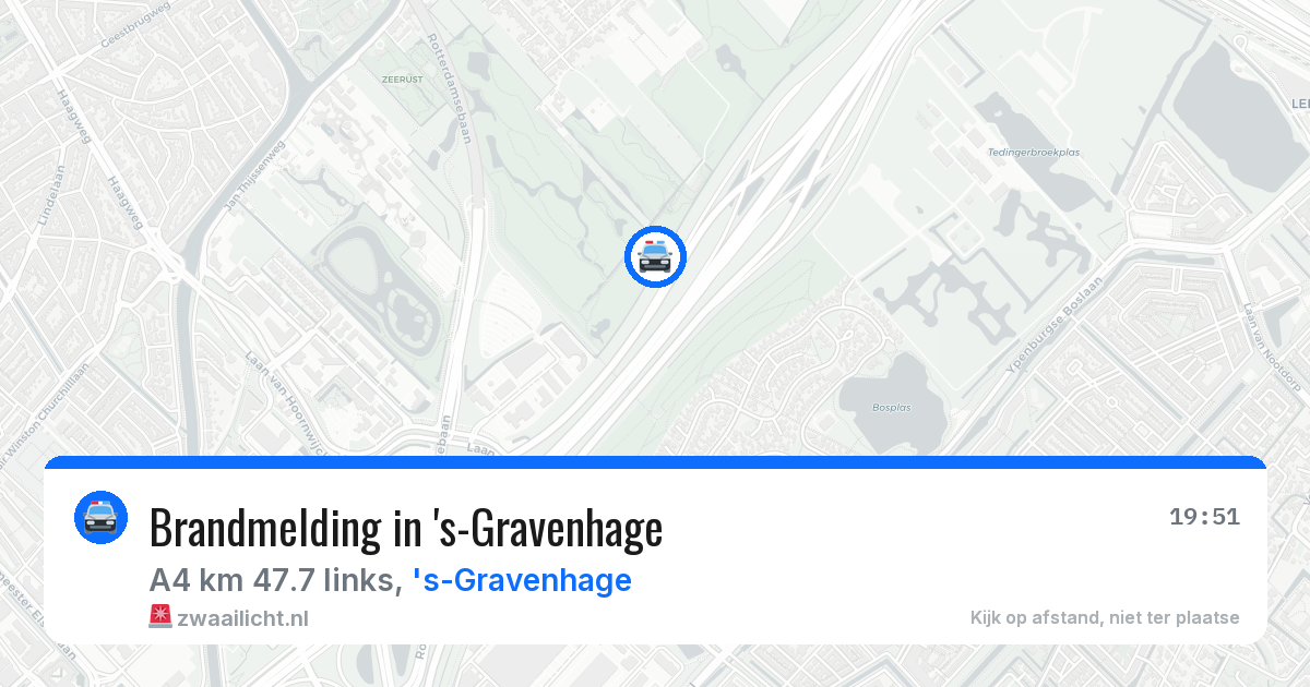 Brandmelding in 's-Gravenhage — 12 aug 2026