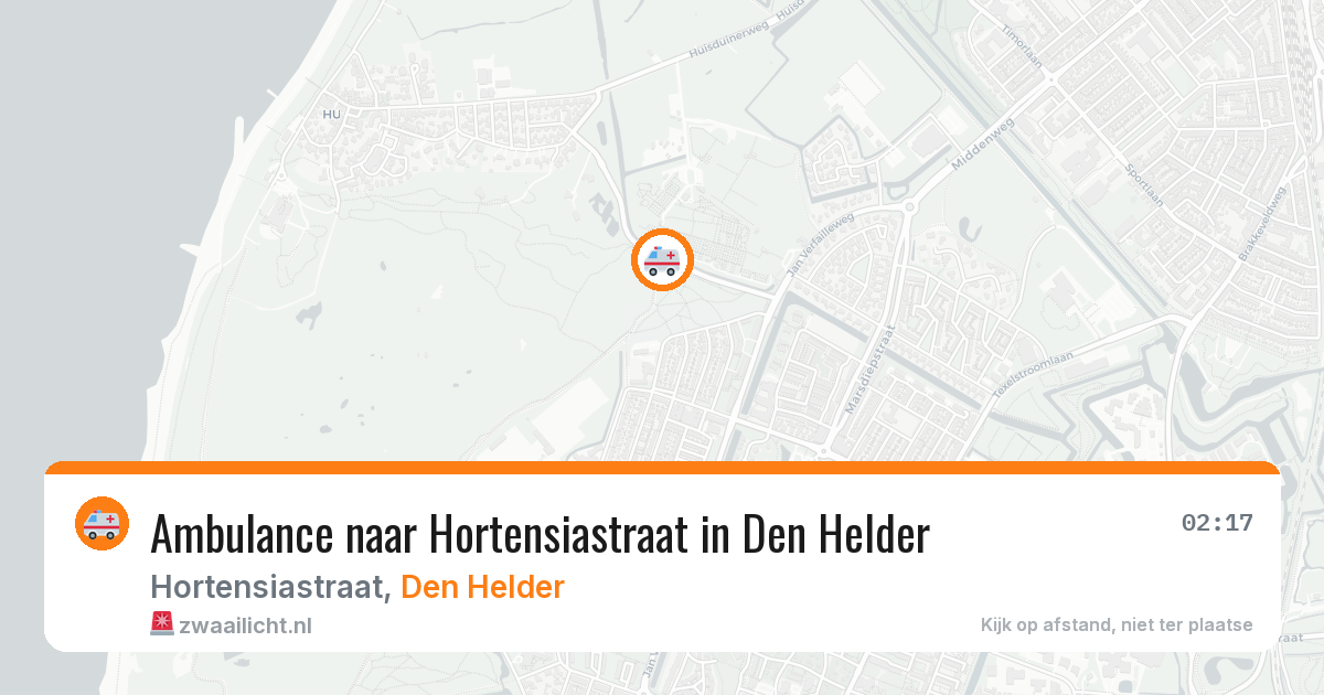Ambulance naar Hortensiastraat in Den Helder — 5 jul 2026