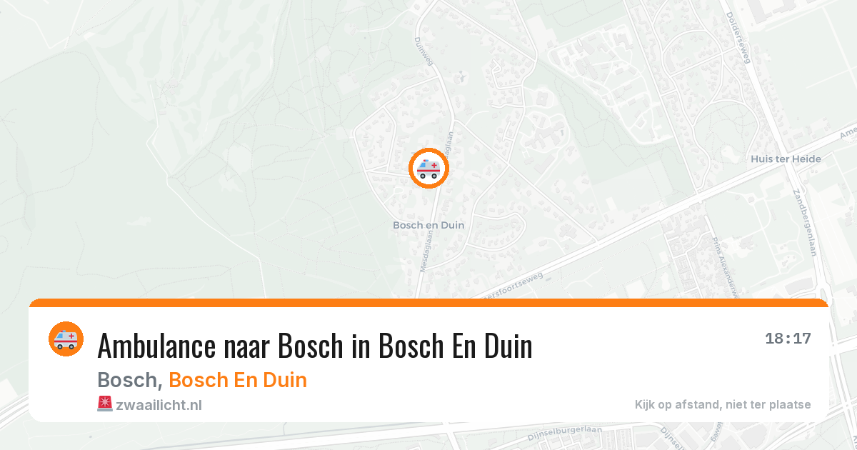 Ambulance naar Bosch in Bosch En Duin — 1 mrt 2026