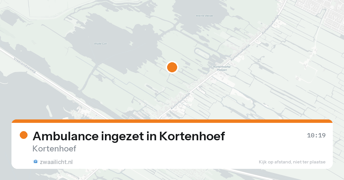 Ambulance ingezet in Kortenhoef — 16 aug 2026