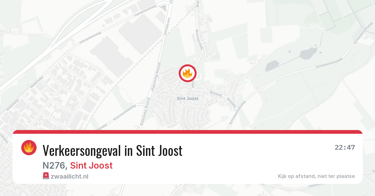 Verkeersongeval in Sint Joost — 28 mei 2026