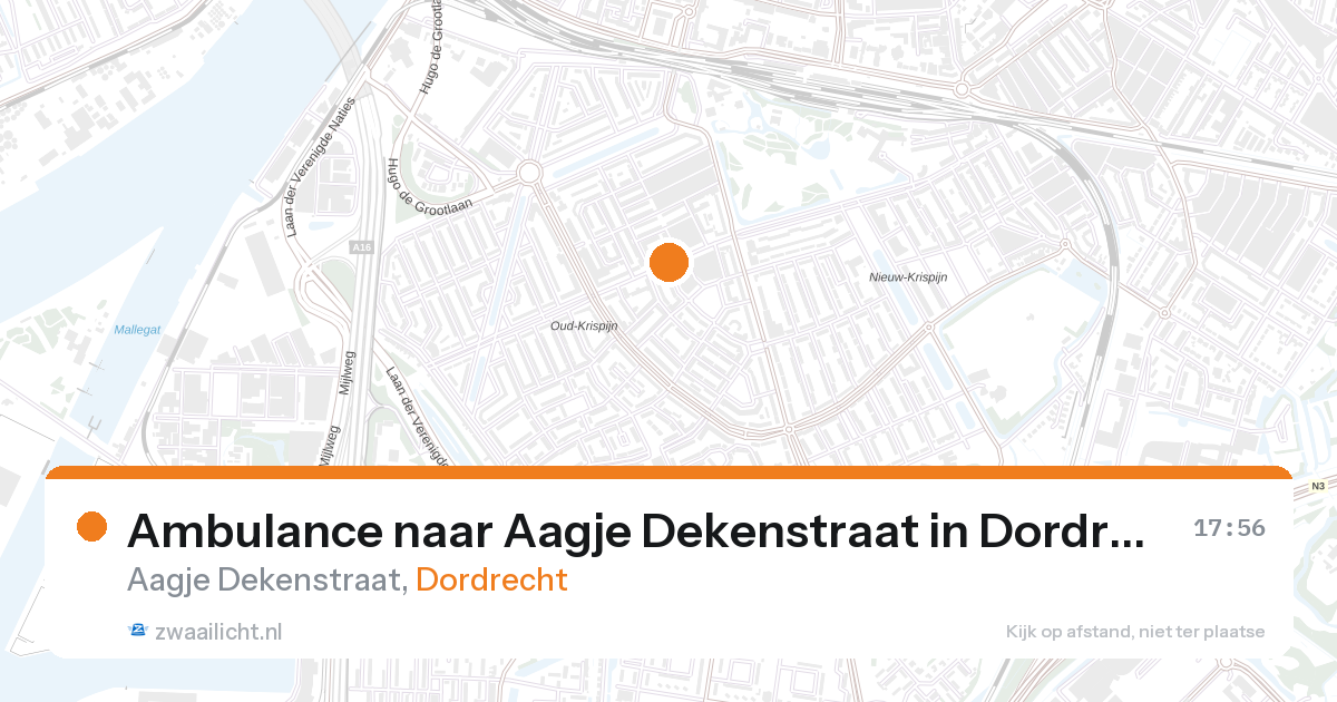 Ambulance naar Aagje Dekenstraat in Dordrecht — 27 aug 2026