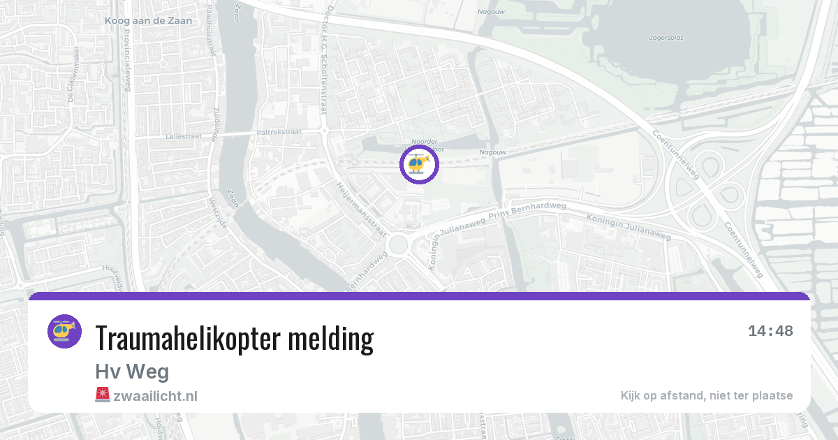 Traumahelikopter melding — 25 jun 2026