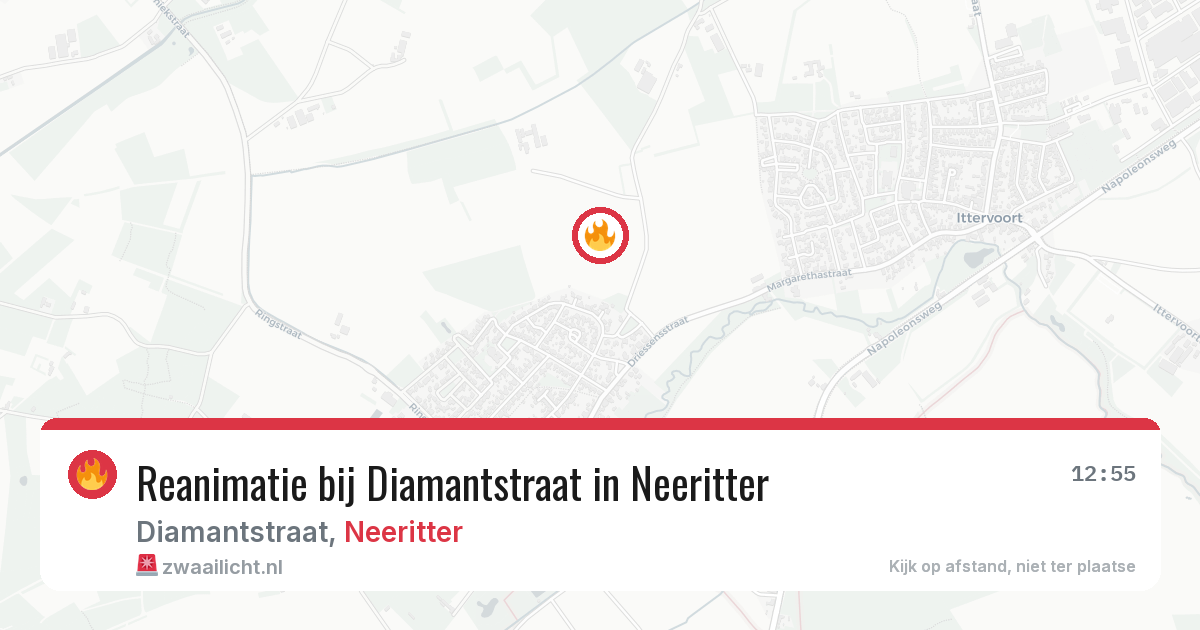 Reanimatie bij Diamantstraat in Neeritter — 14 mrt 2026