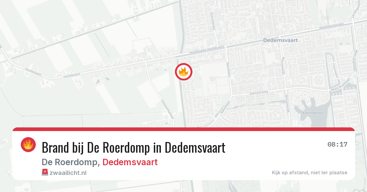 Brand bij De Roerdomp in Dedemsvaart — 1 apr 2026