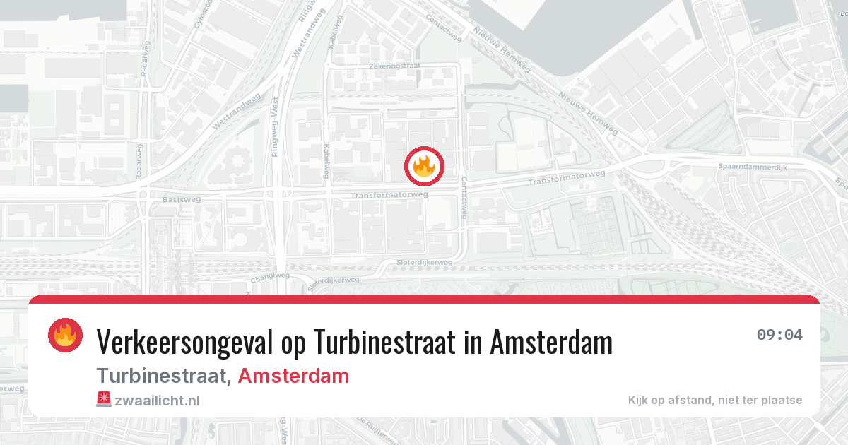 Verkeersongeval op Turbinestraat in Amsterdam — 19 mei 2026