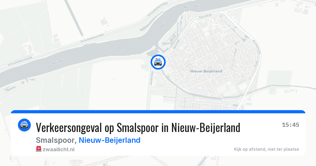 Verkeersongeval op Smalspoor in Nieuw-Beijerland — 9 mei 2026