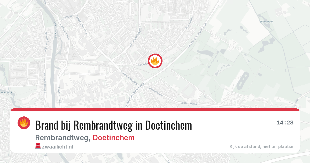 Brand bij Rembrandtweg in Doetinchem — 13 aug 2026