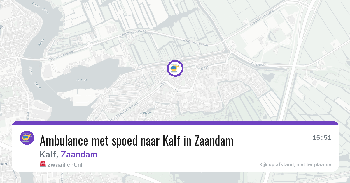 Ambulance met spoed naar Kalf in Zaandam — 21 apr 2026