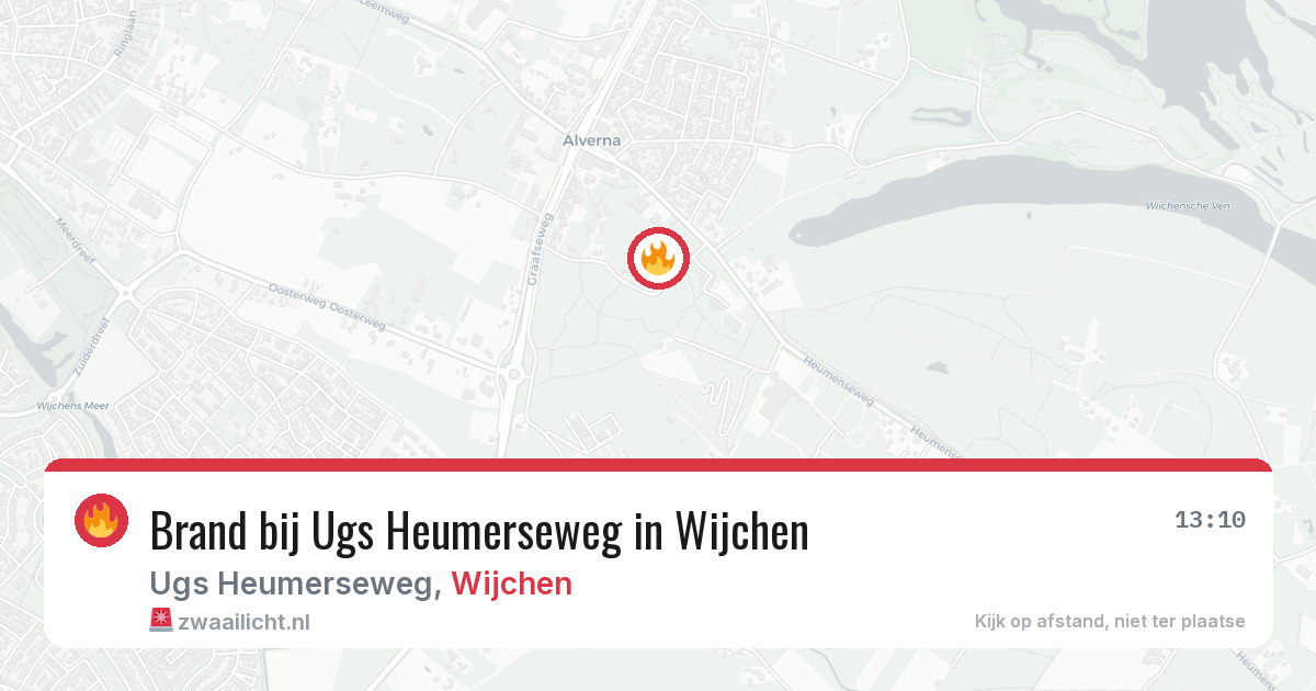 Brand bij Ugs Heumerseweg in Wijchen — 9 aug 2026