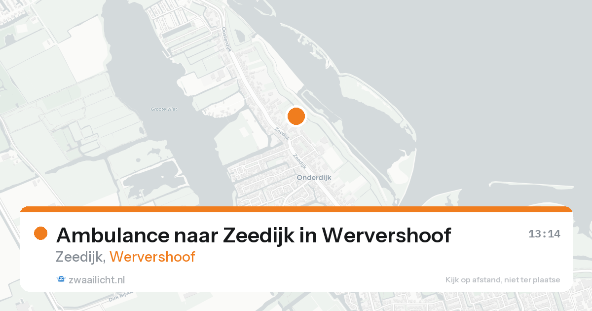 Ambulance naar Zeedijk in Wervershoof — 23 aug 2026