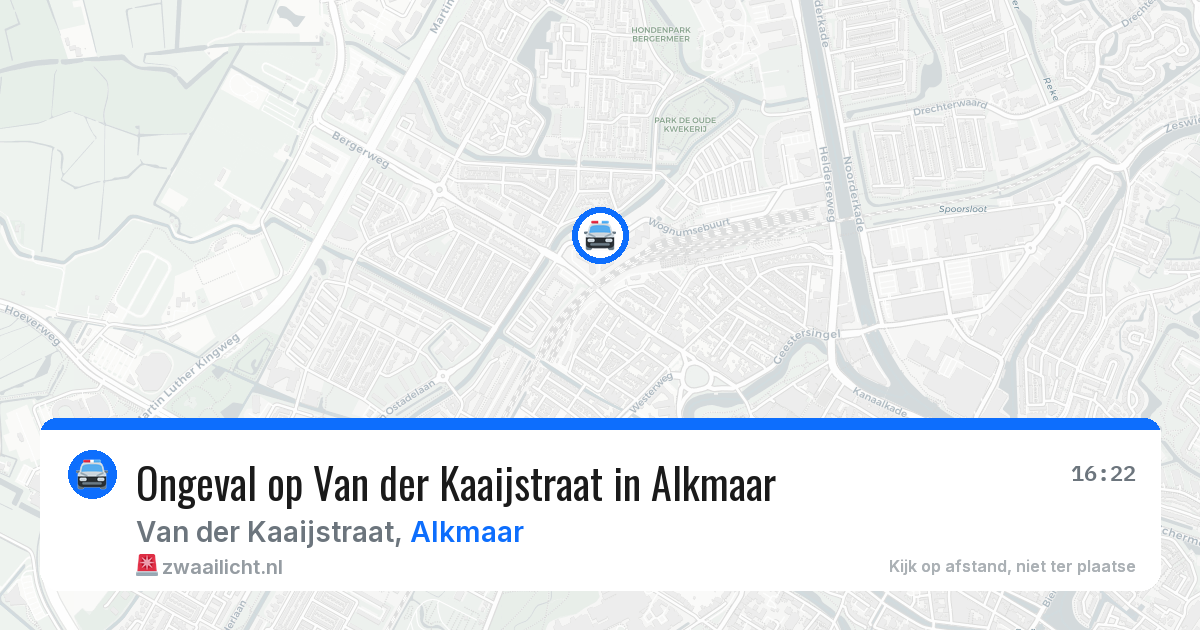 Ongeval op Van der Kaaijstraat in Alkmaar — 15 jul 2026