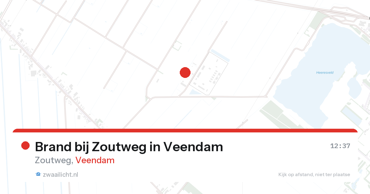 Brand bij Zoutweg in Veendam — 28 aug 2026