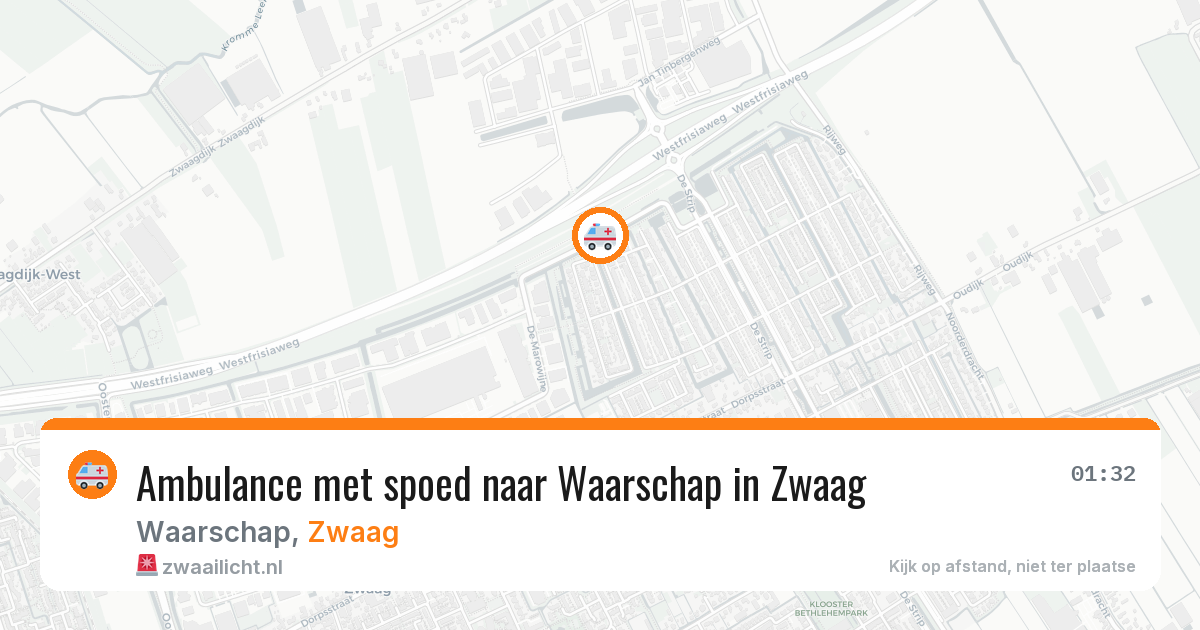 Ambulance met spoed naar Waarschap in Zwaag — 20 mei 2026