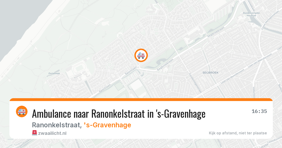 Ambulance naar Ranonkelstraat in 's-Gravenhage — 20 jun 2026