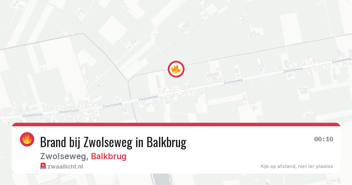 Brand bij Zwolseweg in Balkbrug — 19 jun 2026