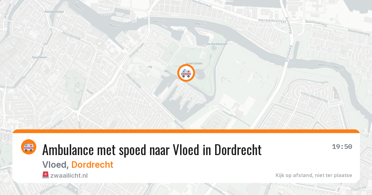 Ambulance met spoed naar Vloed in Dordrecht — 1 jun 2026