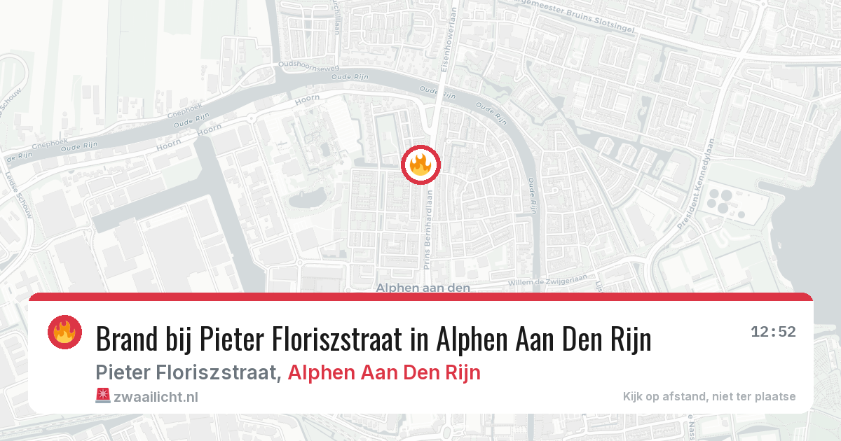 Brand bij Pieter Floriszstraat in Alphen Aan Den Rijn — 26 jul 2026