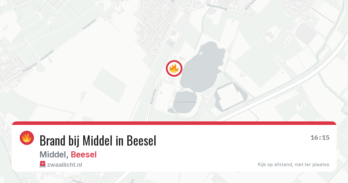 Brand bij Middel in Beesel — 6 aug 2026