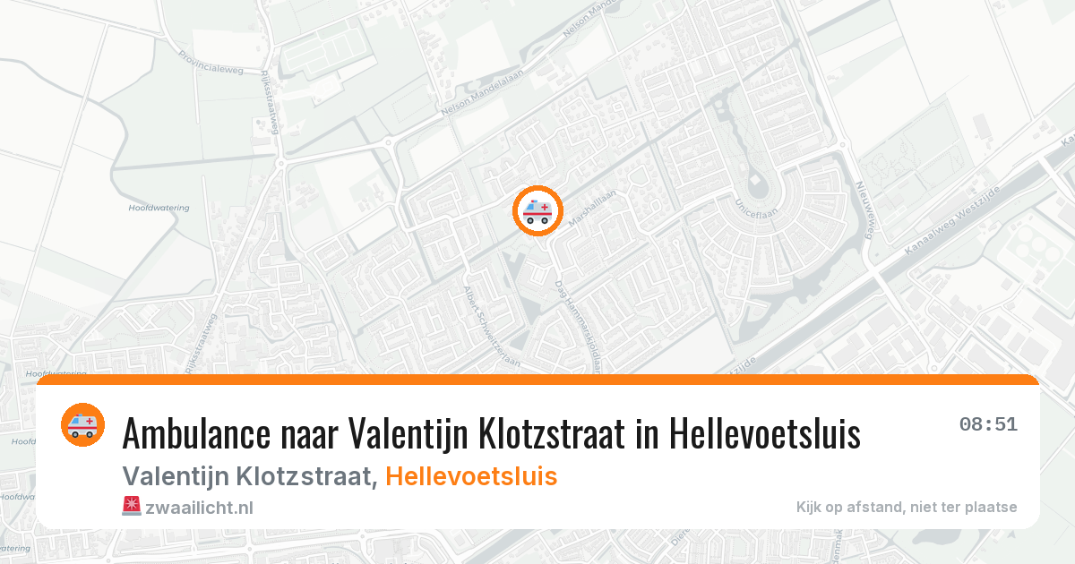 Ambulance naar Valentijn Klotzstraat in Hellevoetsluis — 18 mei 2026
