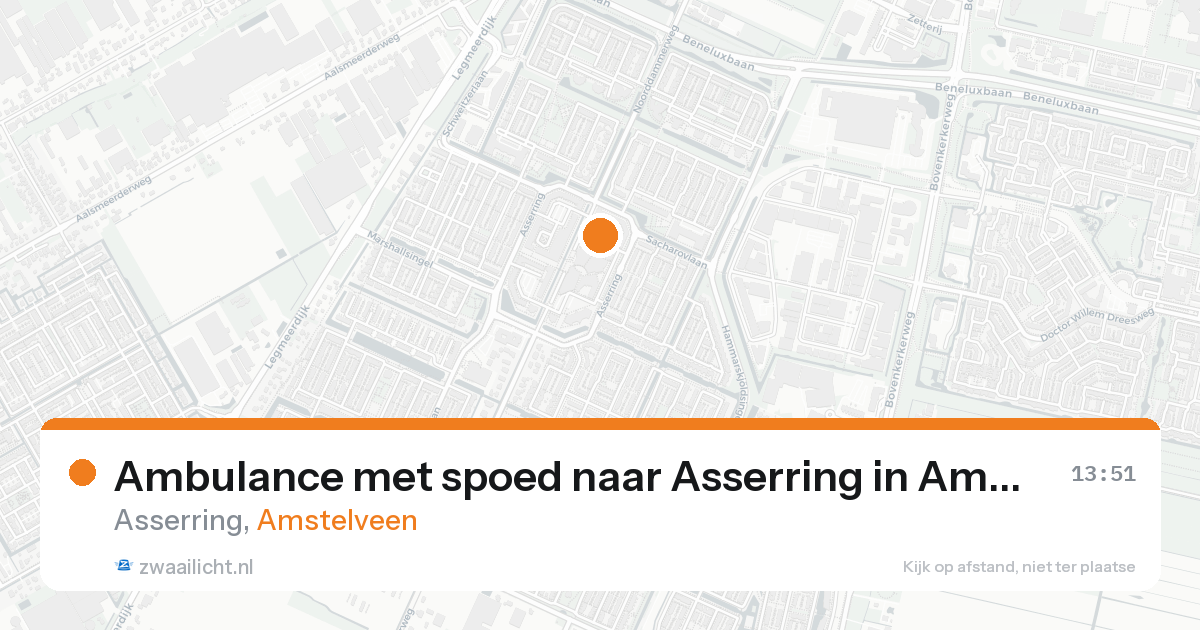 Ambulance met spoed naar Asserring in Amstelveen — 31 mei 2026
