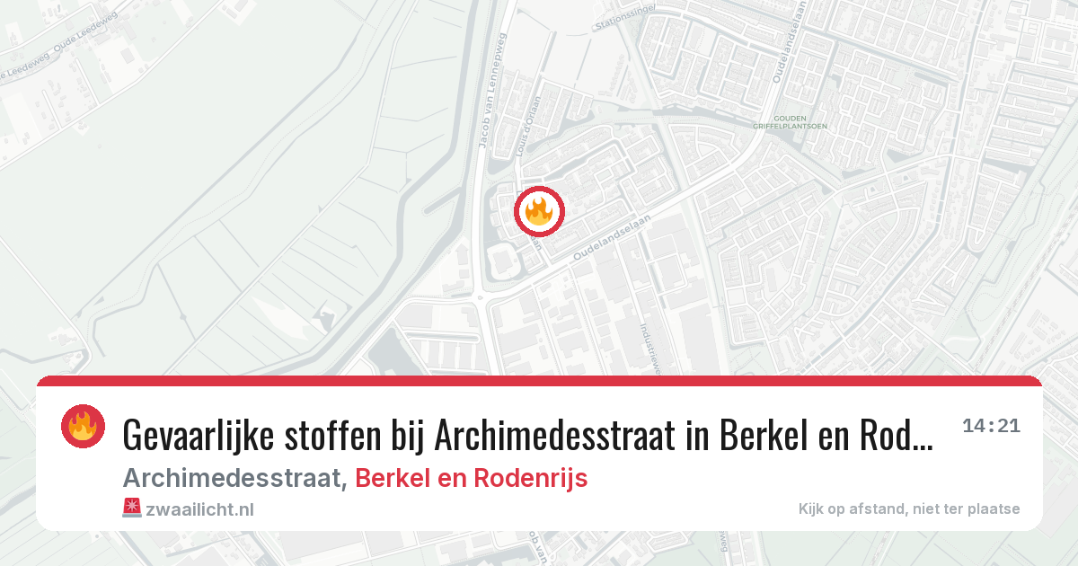 Gevaarlijke stoffen bij Archimedesstraat in Berkel en Rodenrijs — 25 jun 2026