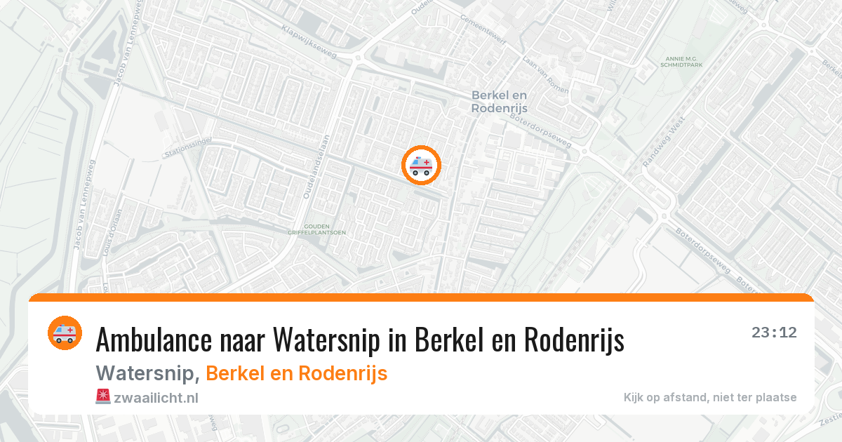 Ambulance naar Watersnip in Berkel en Rodenrijs — 19 mrt 2026