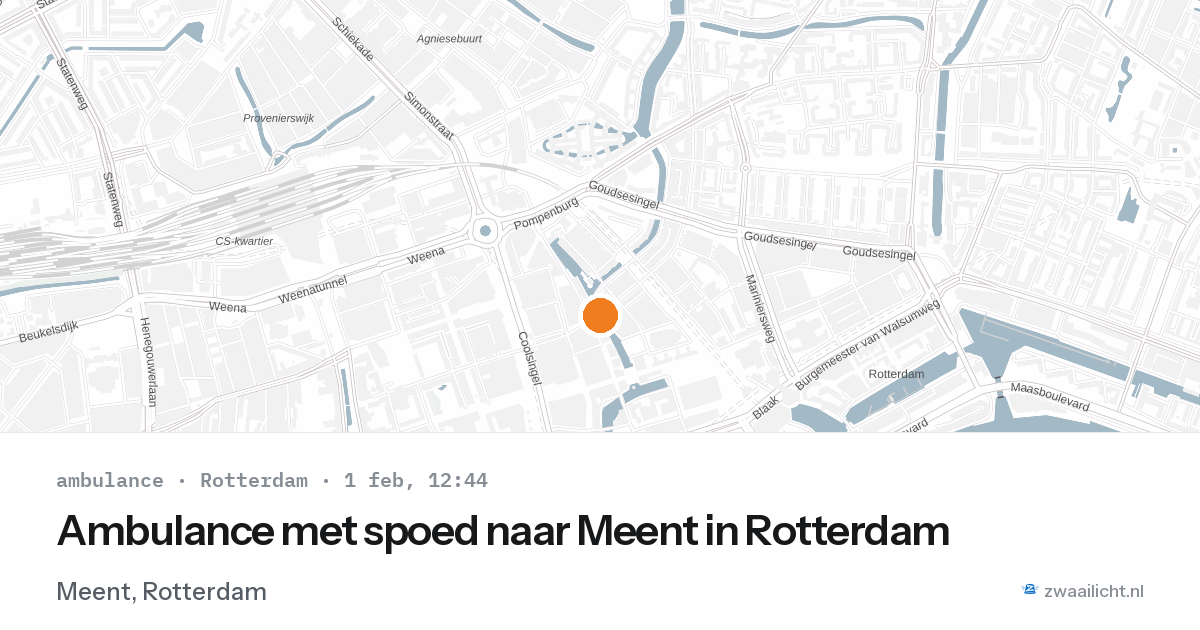 Ambulance met spoed naar Meent in Rotterdam — 1 feb 2026