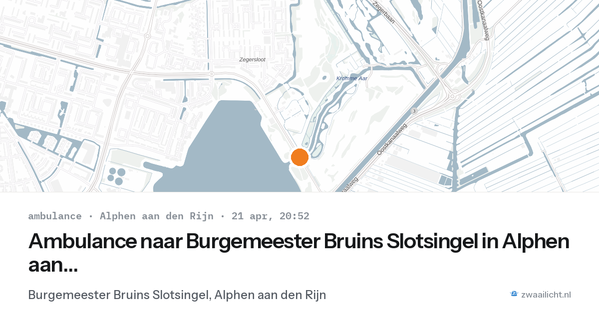 Ambulance naar Burgemeester Bruins Slotsingel in Alphen aan den Rijn — 21 apr 2026